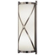 Chase Half Round Wall Sconce - Antique Nickel / Frost White