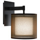 Saturnia Wall Sconce - Deep Patina Bronze / Bronze Fabric