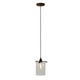Cylinder Glass Pendant - Bronze / Clear