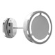 Single Arm Halo Light Wall Mirror - Chrome / Mirror Single Arm Halo Light Wall Mirror - Chrome / Mirror