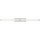 Metro Long Bath Bar - Satin Nickel / White Acrylic
