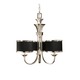 Tuxedo 3 Light Chandelier - Silver / Black