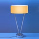 Vittoria T1 Table Lamp - Polished Chrome / Satin Amber