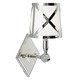 Webster Wall Sconce W / Cage - Polished Nickel / White