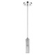 Solo Crystal - Multi Facet Cut Pendant - Polished Chrome / Clear