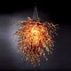 Trapieze Chandelier - Polished Chrome / Amber
