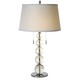 Palla Table Lamp - Polished Chrome/Crystal / White Linen