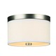 Cassandra Ceiling Flush Mount - Satin Nickel / White Grasscloth Cassandra Ceiling Flush Mount - Satin Nickel / White Grasscloth