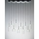 Spillray Ten Light Linear Suspension - Polished Chrome / Crystal Spillray Ten Light Linear Suspension - Polished Chrome / Crystal