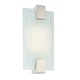 Dakota Rectangular Wall Sconce - Satin Nickel / Etched Glass Dakota Rectangular Wall Sconce - Satin Nickel / Etched Glass