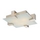 Dakota Ceiling Flush Mount - Satin Nickel / Etched Glass Dakota Ceiling Flush Mount - Satin Nickel / Etched Glass