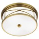 Chase Ceiling Flush Mount - Antique Brass / Frost White Chase Ceiling Flush Mount - Antique Brass / Frost White