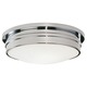 Roderick Ceiling Flush Mount - Polished Chrome / Frost White