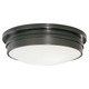 Roderick Ceiling Flush Mount - Deep Patina Bronze / Frost White