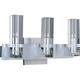 Alpha-V 3 Light Wall Sconce - Brushed Aluminum / Clear Alpha-V 3 Light Wall Sconce - Brushed Aluminum / Clear