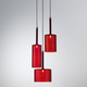 Spillray Triple Suspension - Polished Chrome / Red Spillray Triple Suspension - Polished Chrome / Red