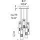 Fairy Cylindrical 5 Light Suspension - /