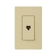 Claro Single Line Telephone Jack - Ivory / 
