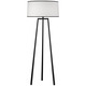Shinto Tripod Floor Lamp - Wrought Iron / Ascot White