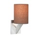 Sable Round Wall Sconce - Satin Nickel / Camel Felt