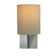 Sable Round Wall Sconce - Satin Nickel / Ivory Fabric