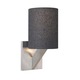 Sable Round Wall Sconce - Satin Nickel / Charcoal Gray Felt