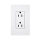 Claro 15A Duplex Receptacle - White / 