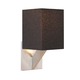 Sable Square Wall Sconce - Satin Nickel / Chocolate Brown Felt Sable Square Wall Sconce - Satin Nickel / Chocolate Brown Felt