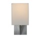 Sable Square Wall Sconce - Satin Nickel / Stone Fabric Sable Square Wall Sconce - Satin Nickel / Stone Fabric