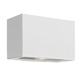 Atlantis Up/Down Exterior Wall Sconce - Satin White / Etched Glass Atlantis Up/Down Exterior Wall Sconce - Satin White / Etched Glass