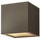 Kube Outdoor Up/Down Wall Sconce - Bronze / Etched Glass Kube Outdoor Up/Down Wall Sconce - Bronze / Etched Glass