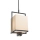 Metro Pendant - Black Brass / Off White