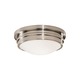 Roderick Ceiling Flush Mount - Antique Silver / Frost White