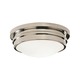 Roderick Ceiling Flush Mount - Polished Nickel / Frost White