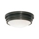 Roderick Ceiling Flush Mount - Deep Patina Bronze / Frost White