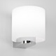 Siena Round Vanity Wall Sconce - Polished Chrome / White