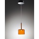 Spillray Single Pendant - Polished Chrome / Orange