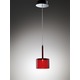 Spillray Single Pendant - Polished Chrome / Red