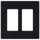 Claro 2 Gang Wall Plate - Black Claro 2 Gang Wall Plate - Black /
