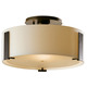 Impressions Semi Flush Ceiling Mount - Dark Smoke / Opal Impressions Semi Flush Ceiling Mount - Dark Smoke / Opal