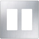 Claro 2 Gang Wall Plate - Stainless Steel Claro 2 Gang Wall Plate - Stainless Steel /