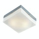 Quad Ceiling Flush Mount - Chrome / White Opal Quad Ceiling Flush Mount - Chrome / White Opal