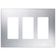 Claro 3 Gang Wall Plate - Stainless Steel Claro 3 Gang Wall Plate - Stainless Steel /