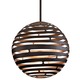 Tango LED Suspension - Textured Bronze with Warm Silver Leaf Tango LED Suspension - Textured Bronze with Warm Silver Leaf /