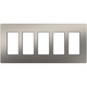 Claro 5 Gang Wall Plate - Stainless Steel / 