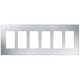 Claro 6 Gang Wall Plate - Stainless Steel / 