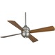 Quattro Celing Fan - Satin Nickel / Cherry Wood
