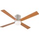 Inlet Ceiling Fan - Satin Nickel / Cherry / Walnut Inlet Ceiling Fan - Satin Nickel / Cherry / Walnut