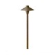 Hardy Island Ribbed Exterior Path Light - Matte Bronze / Frosted