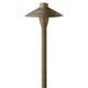 Hardy Island Ribbed Exterior Path Light - Matte Bronze / Frosted